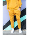 Lucky Blessed Life 601 Cotton Polyester Joggers - Mustard, Unisex Sponge Fleece, Lightweight (1 Pair)