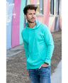 Lucky Blessed Life 401 Cotton Polyester Hoodie - Turquoise, Unisex Sponge Fleece, 250 GSM (1 Piece)