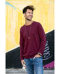 Lucky & Blessed Life 501 Cotton Polyester Sweatshirt - Maroon, Unisex Sponge Fleece, 250 GSM, Retail Fit (1 Unit)