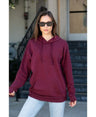 Lucky Blessed Life 401 Cotton Polyester Hoodie Fabric - Maroon, Unisex Sponge Fleece, 250 GSM (1 Piece)