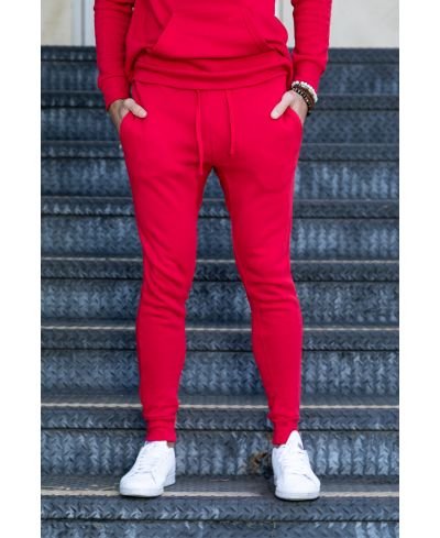 Lucky Blessed Life 601 Cotton Polyester Joggers - Red, Unisex Sponge Fleece, Lightweight (1 Piece)