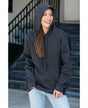 Lucky Blessed Life 401 Cotton Polyester Hoodie Fabric - Charcoal Heather, Unisex Sponge Fleece, 250 GSM (1 Piece)