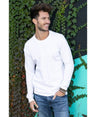 Lucky Blessed Life 501 Cotton Polyester Sweatshirt - White, Unisex Sponge Fleece, Ribbed Cuff And Waistband (1 Piece)