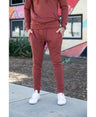 Lucky & Blessed Life 601 Joggers - Rust Red Cotton Polyester Fleece Fabric - Rust Red, Unisex Sponge Fleece, Lightweight (1 Pair)