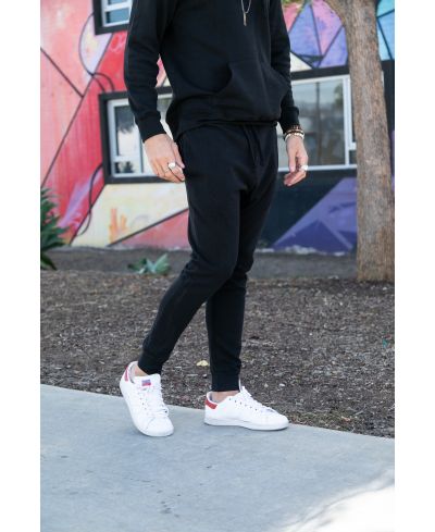 Lucky Blessed Life 601 Cotton Polyester Joggers - Black, Unisex Sponge Fleece, Lightweight (1 Piece)