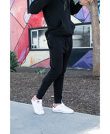 Lucky Blessed Life 601 Cotton Polyester Joggers - Black, Unisex Sponge Fleece, Lightweight (1 Piece)