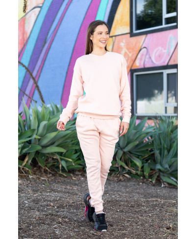 Lucky & Blessed Life 601 Cotton Polyester Joggers - Peach, Unisex Sponge Fleece, Lightweight (1 Piece)