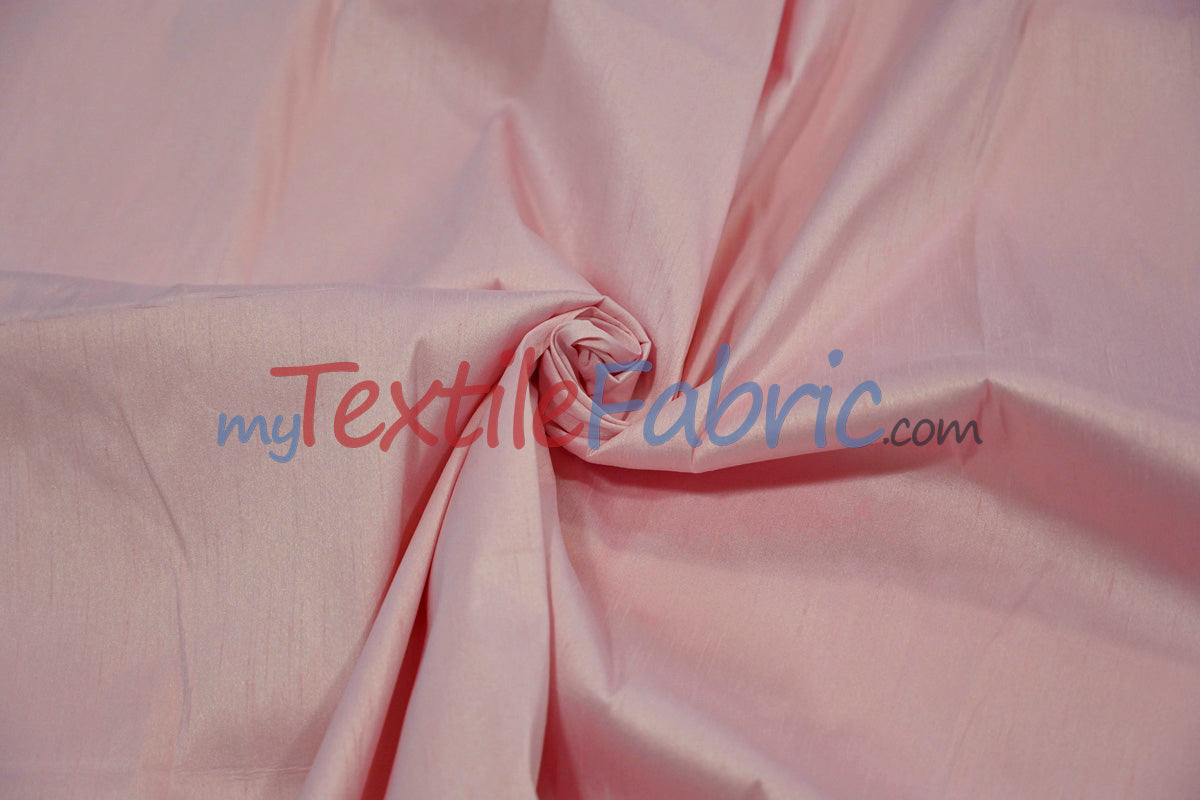 Faux Silk Polyester Dupioni Fabric - Solid Texture, 54" Width, Multiple Colors (Yards, Bolts, Sample Swatch)