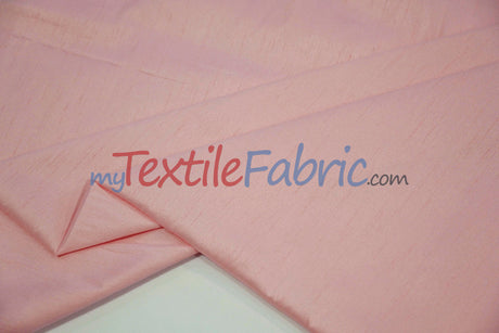 Faux Silk Polyester Dupioni Fabric - Solid Texture, 54" Width, Multiple Colors (Yards, Bolts, Sample Swatch)