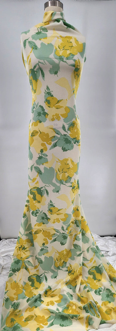 Poly Bubble 1D1824 Polyester Spandex Fabric - Green Textured Crinkle, 58/60" Width (1 Yard)