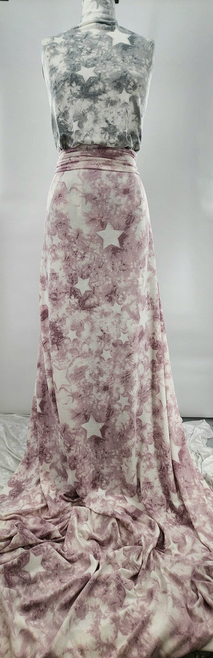 French Terry 1D1429 Gray Polyester Rayon Spandex Fabric - Gray, 58/60" Width