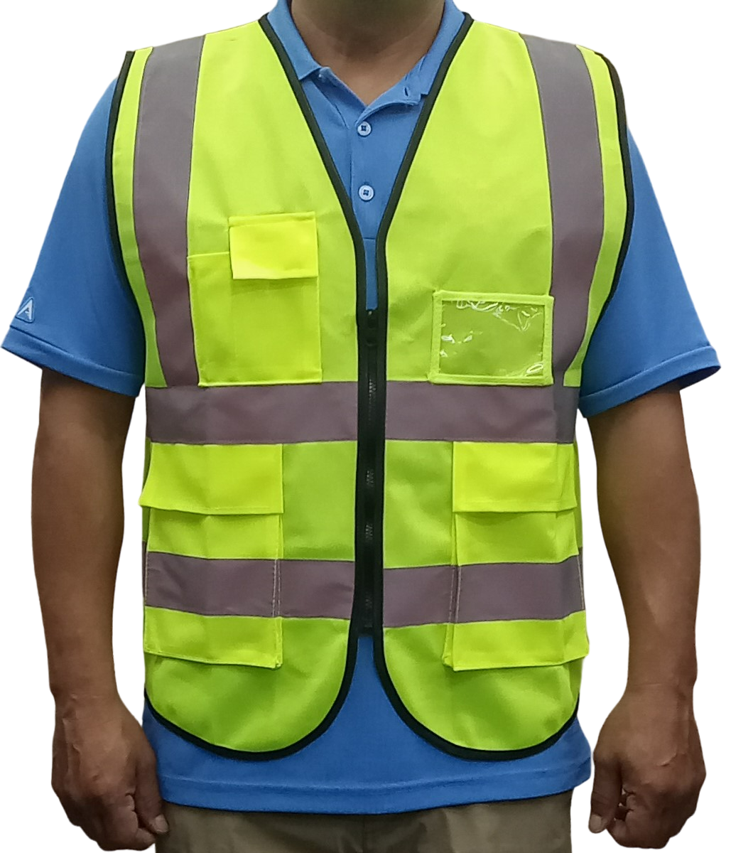 Safety Vest Polyester Fabric - Safety Yellow (1 Unit)