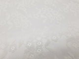 1 Yard Ivory Daisy Embroidery Mesh Tulle Net Fabric for Lingerie Bridal 54 Inches Wide