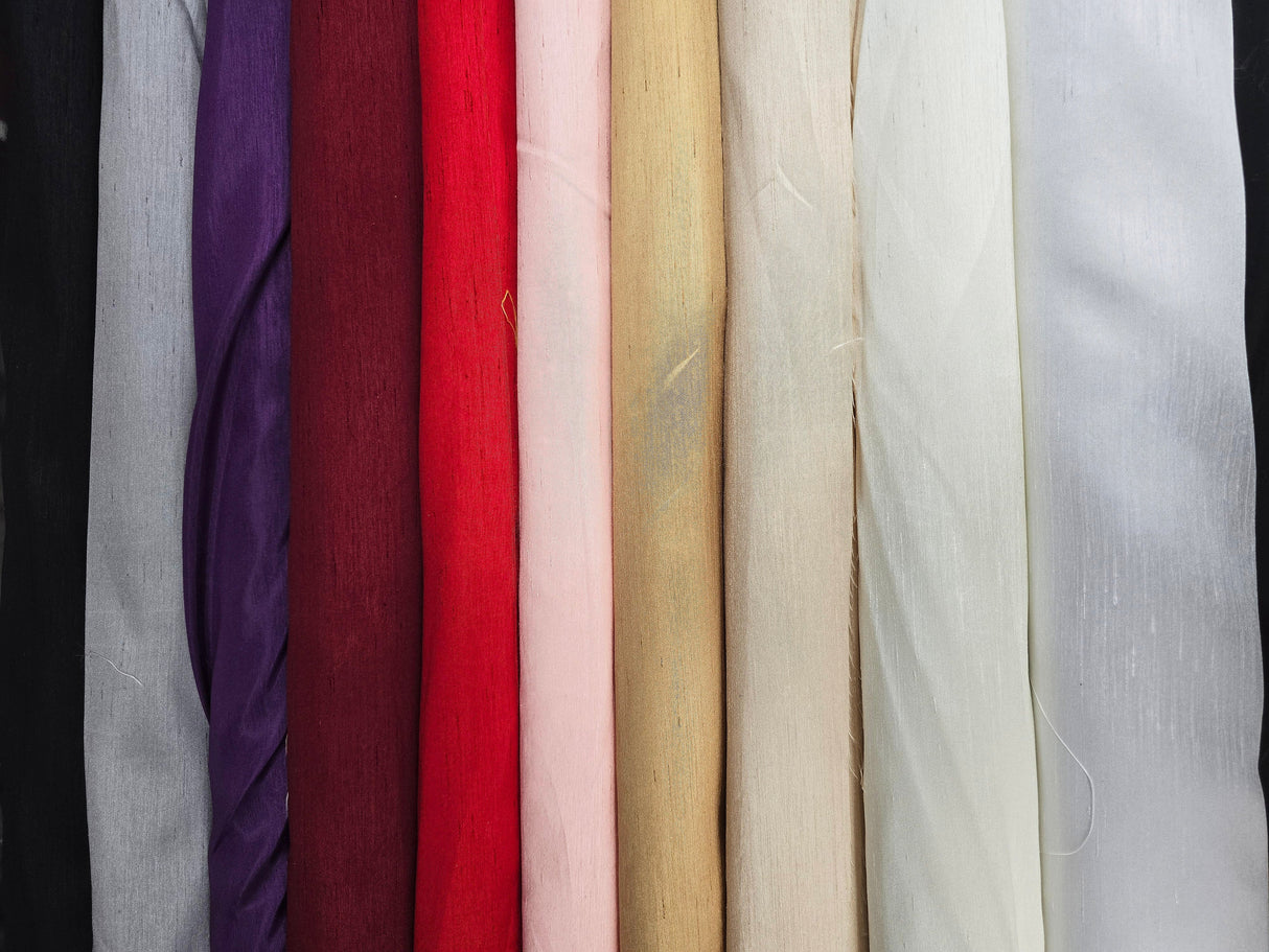 IFR Extra Wide Dupioni Silk 100 Percent Polyester Faux Dupioni Fabric - Multiple Colors, 120" Wide (1 Yard)