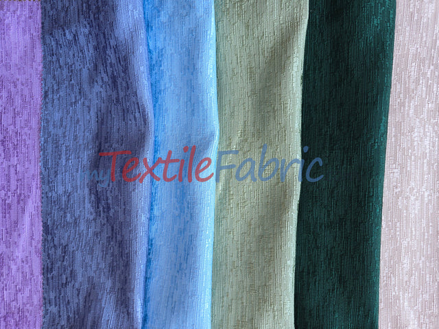 Luxury Jacquard Polyester Fabric - Solid Textured, 58/60" Width, Multiple Colors (1 Yard)