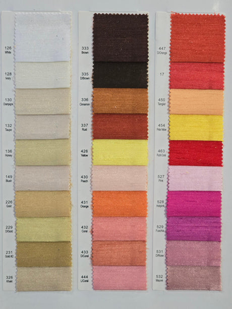 Shantung Satin Polyester Fabric - Reversible Satin Dupioni Silk, Multiple Colors, 58/60" Width (Yards, Bolts, Sample Swatches)