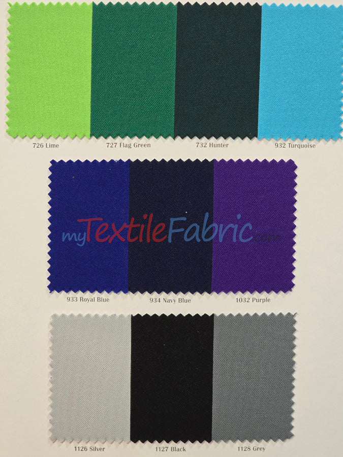 Scuba Double Knit Polyester Fabric - Solid Multiple Colors, 58/60" Width (1 Yard)