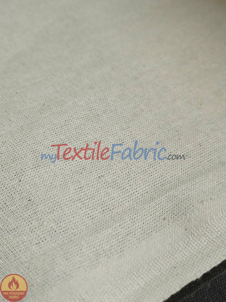 Natural Muslin Cotton Fabric - Fire Retardant, Natural, 125" Width (By The Yard)