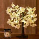 40LT Pink & White Cherry Blossom Tree, 18 Inch LED Lighted Willow Branch Decor, Battery/USB Powered with Timer