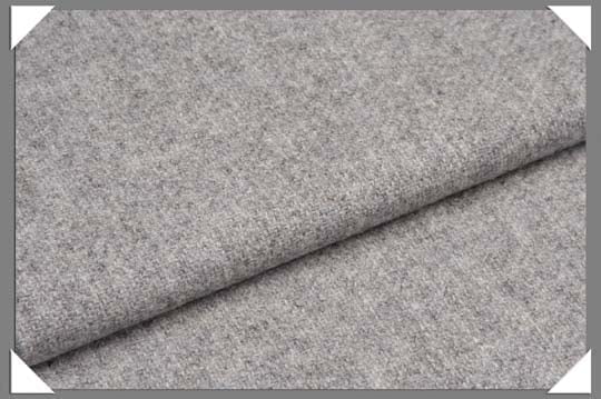 Light Grey Wool Flannel Fabric - Light Grey, 58/60" Wide