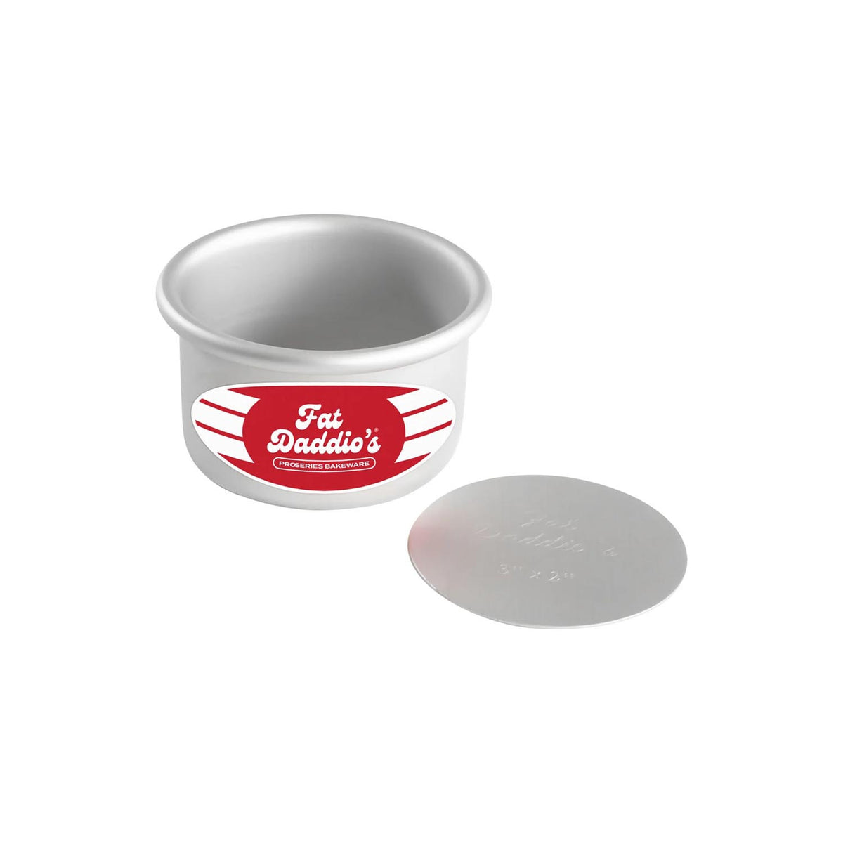 Fat Daddio's Anodized Aluminum Round Cheesecake Pan with Loose Bottom, 3" Dia. x 2" Deep