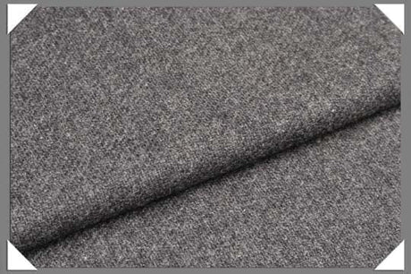 Medium Grey Wool Flannel Fabric - Medium Grey, 58/60" Width