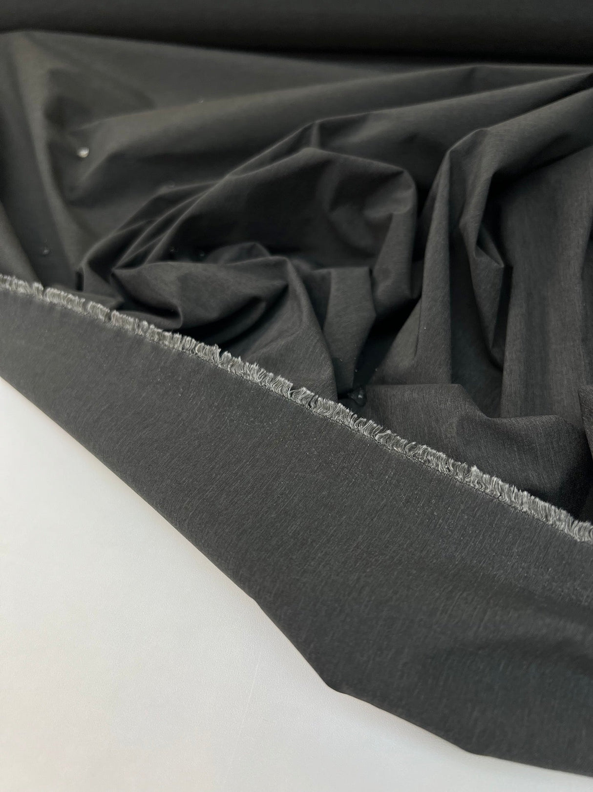 Nylon Polyester Jacket Fabric Melange Gray