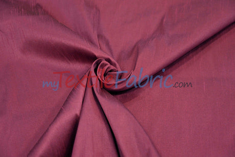 Faux Silk Polyester Dupioni Fabric - Solid Texture, 54" Width, Multiple Colors (Yards, Bolts, Sample Swatch)