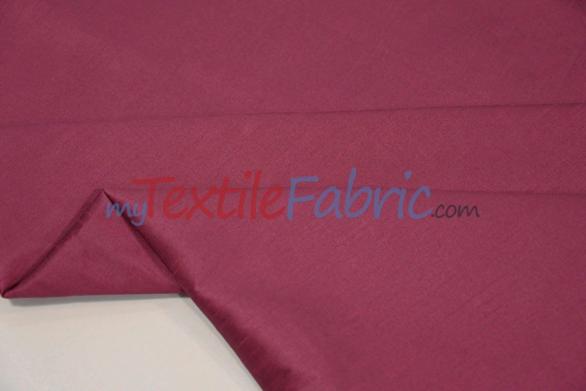 Faux Silk Polyester Dupioni Fabric - Solid Texture, 54" Width, Multiple Colors (Yards, Bolts, Sample Swatch)