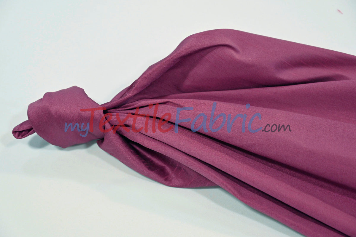 Faux Silk Polyester Dupioni Fabric - Solid Texture, 54" Width, Multiple Colors (Yards, Bolts, Sample Swatch)