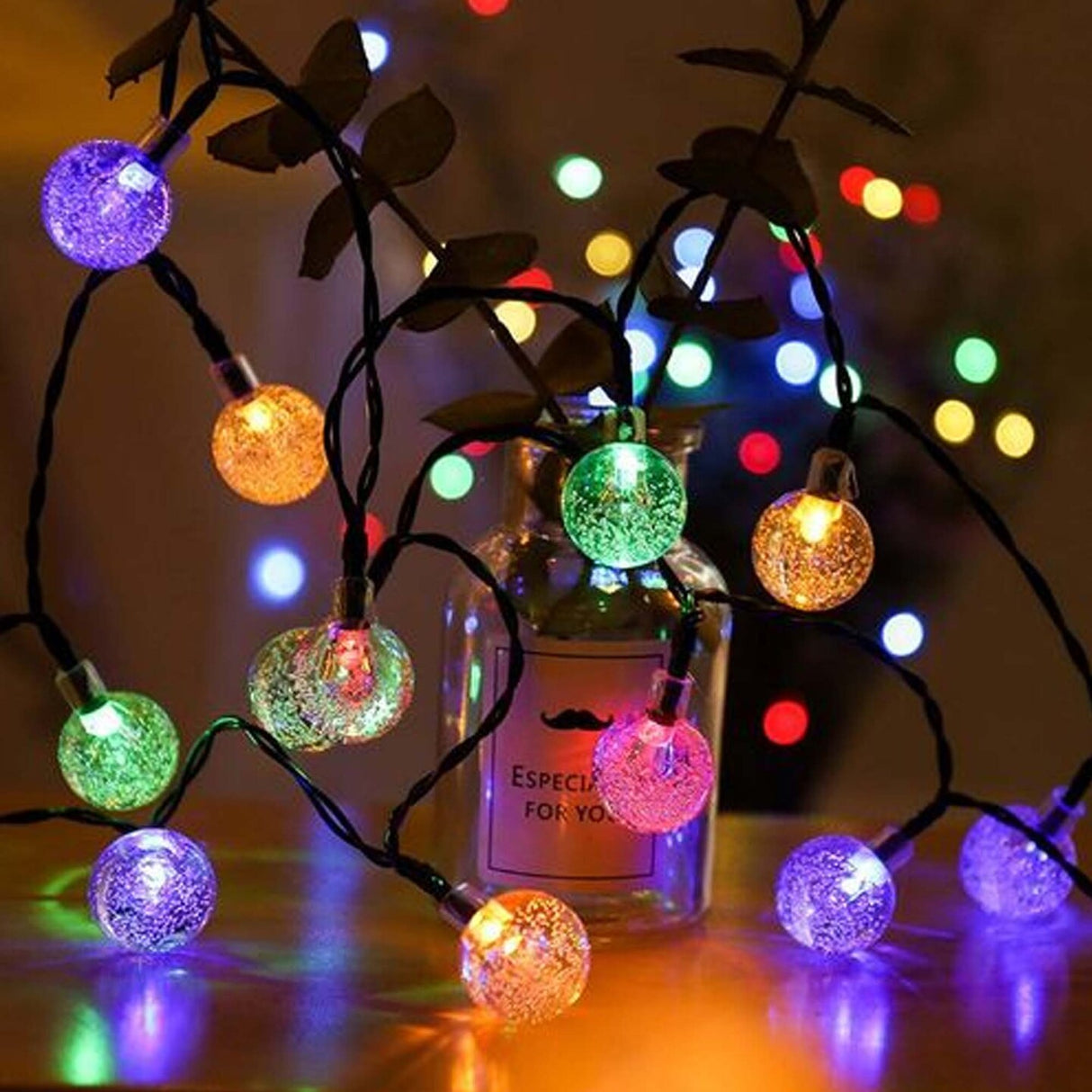 Solar Bubble String Lights 60 LED