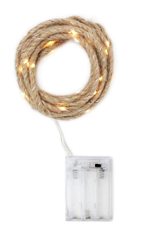 30 LED String Light Woven Rope Battery Operated For christmas