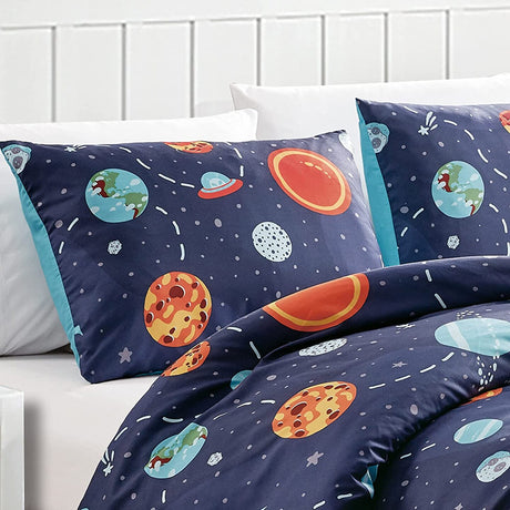 Multi Color Galaxy Universe 3 Piece Comforter Set