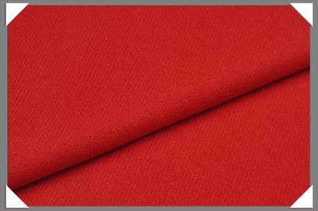 Red Wool Flannel Fabric - Red Solid, 58/60" Width