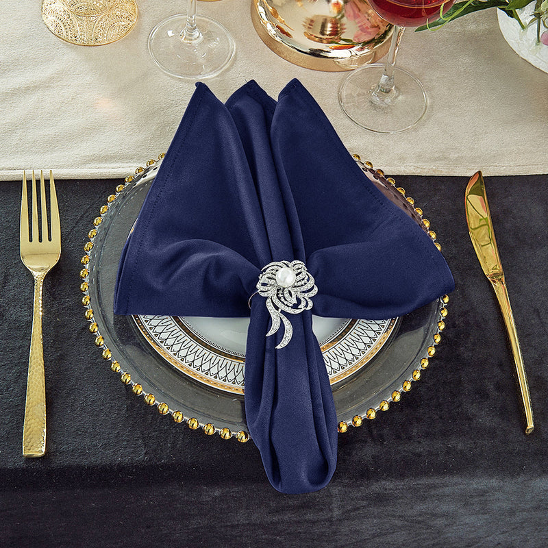 Scuba Dinner Napkins 20x20 Navy Blue