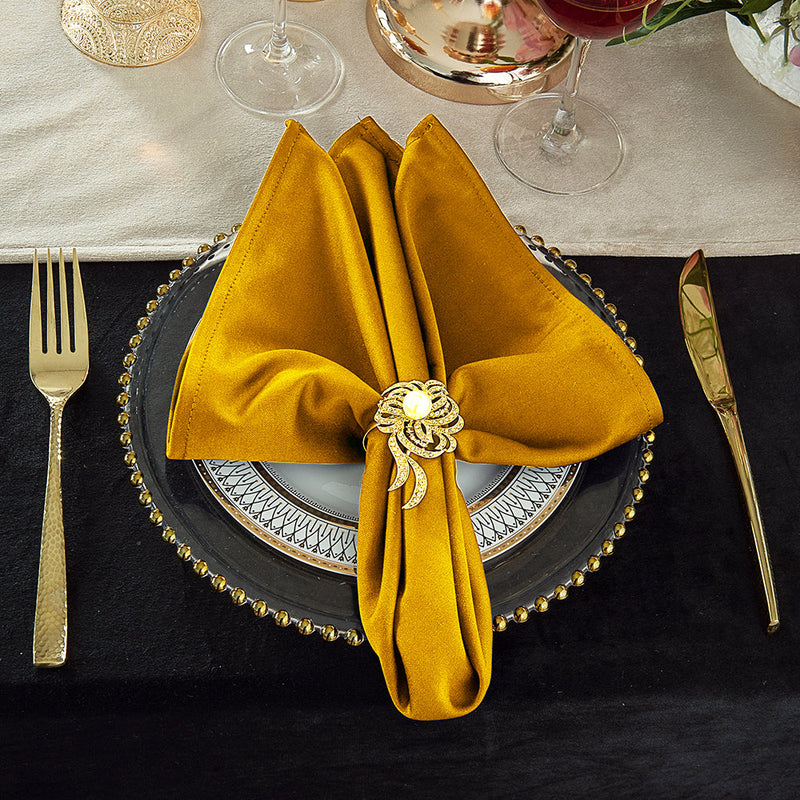 Scuba Dinner Napkin 20x20 Gold