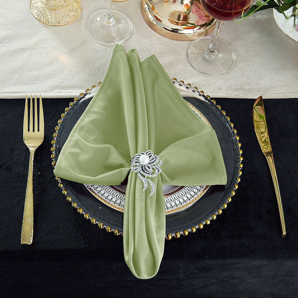 Scuba Dinner Napkins 20x20 Sage Green