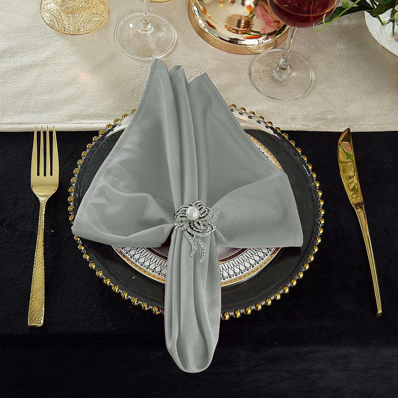 Scuba Dinner Napkin Sample 20x20 Silver