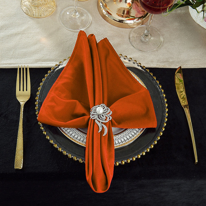 Scuba Dinner Napkin Sample 20x20 Rust/Burnt Orange