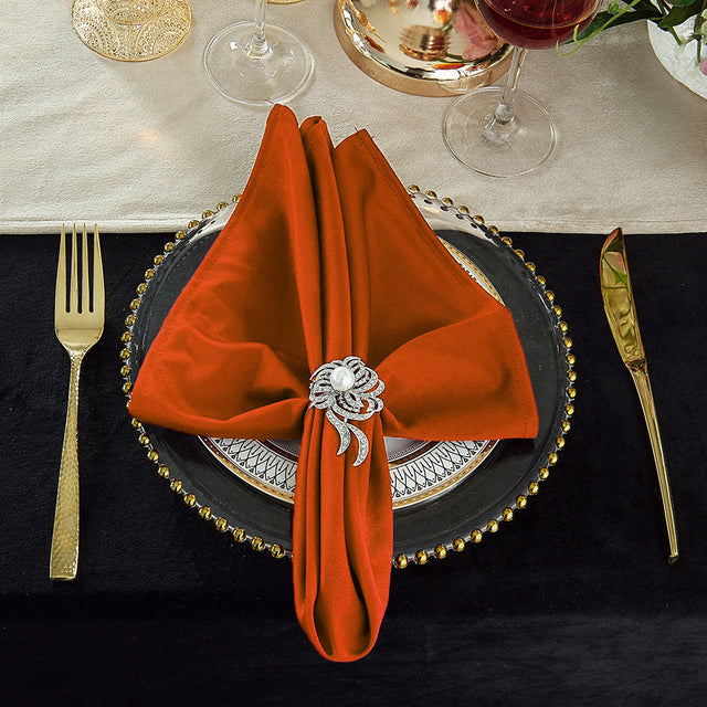 Scuba Dinner Napkin Sample 20x20 Rust/Burnt Orange