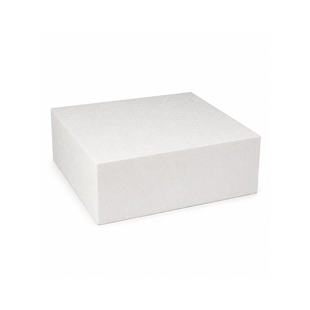 O'Creme Square Polystyrene Cake Dummy, 6" x 6" x 3" High