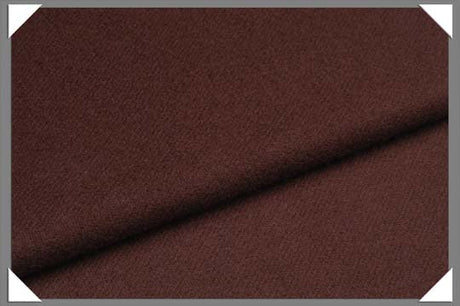 Brown Wool Flannel Wool Flannel Fabric - Dark Brown, 58/60" Wide