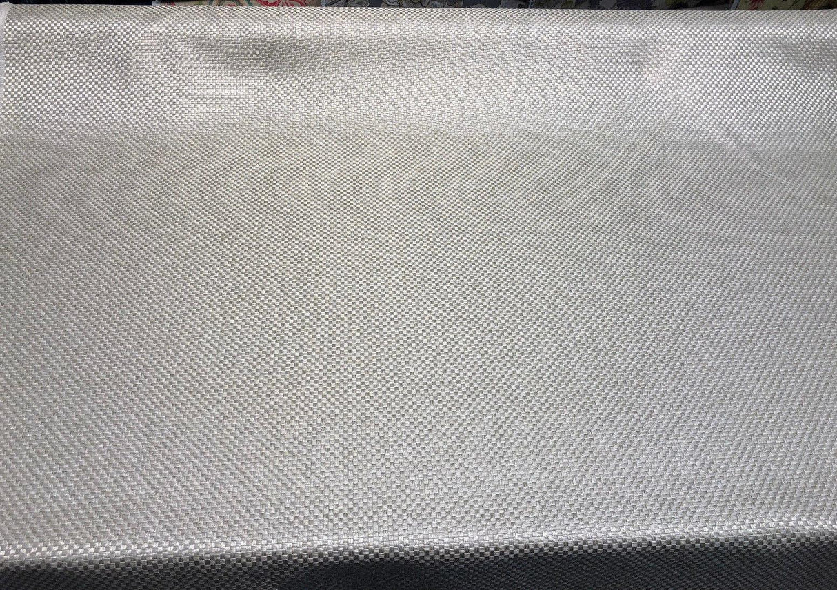 Interconnected Solid Beige Polyester Fabric - Woven Textured, 54" Width (1 Yard)