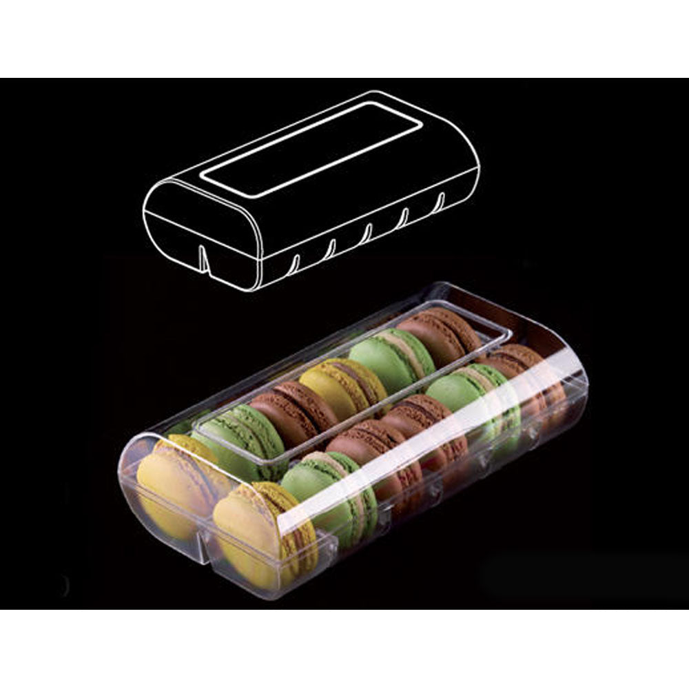 Silikomart Clear Macaroon Tray with Cover, Case of 48