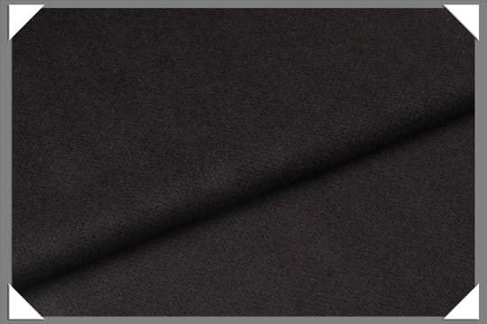 Black Wool Flannel Fabric - Black, 58/60" Width
