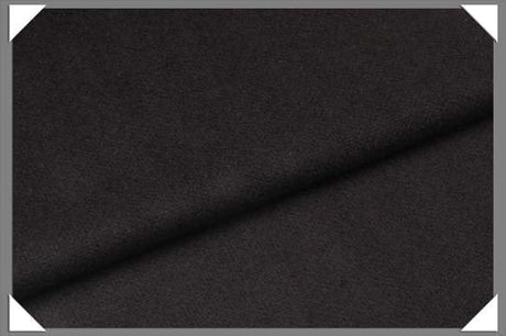 Black Wool Flannel Fabric - Black, 58/60" Width