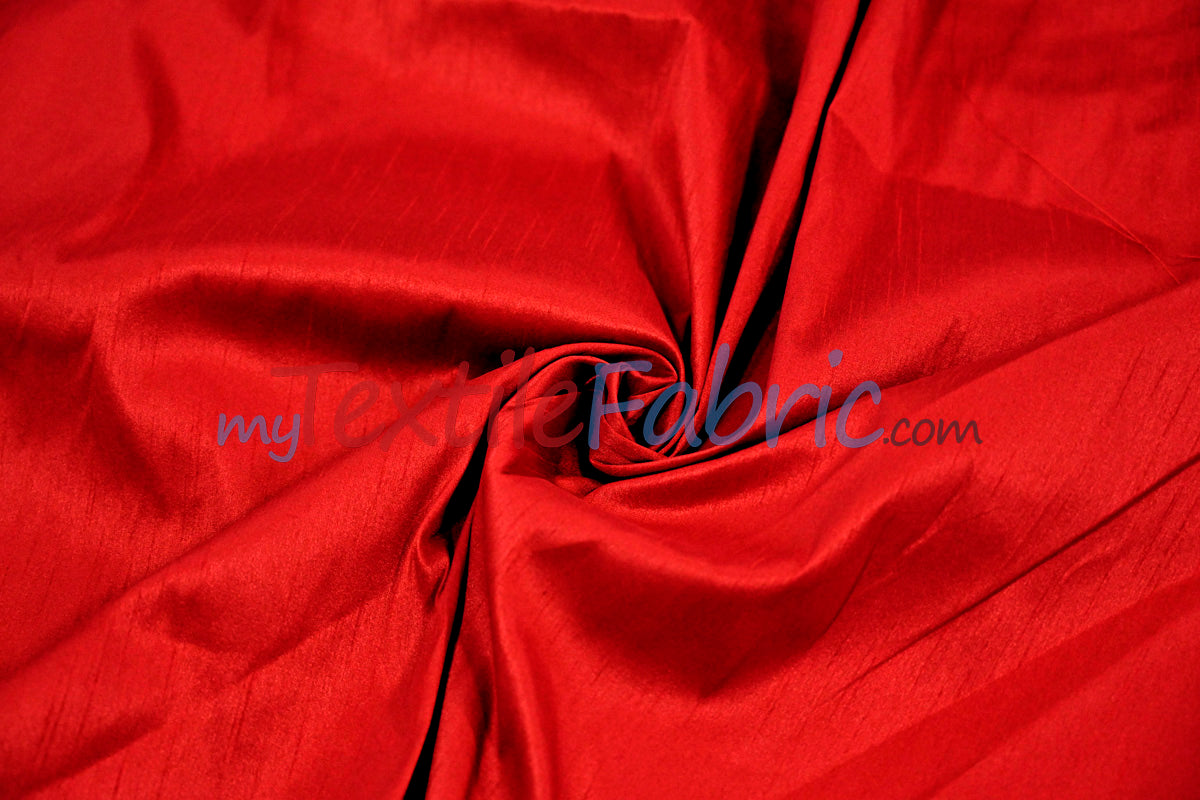 Faux Silk Polyester Dupioni Fabric - Solid Texture, 54" Width, Multiple Colors (Yards, Bolts, Sample Swatch)
