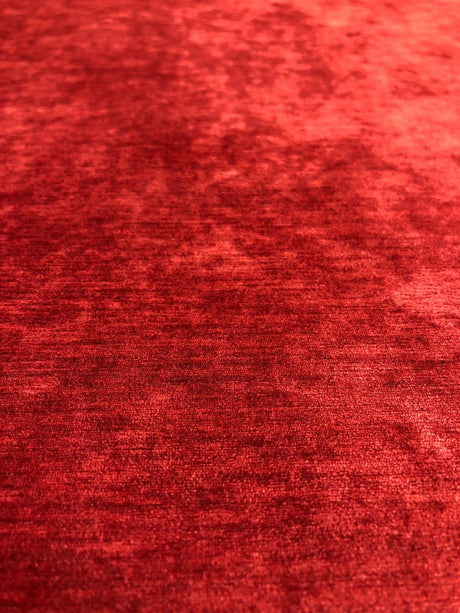 Evens Chenille Upholstery Fabric - Red Chili Burgundy, 57" Width (1 Yard)