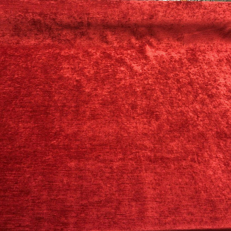 Evens Chenille Upholstery Fabric - Red Chili Burgundy, 57" Width (1 Yard)