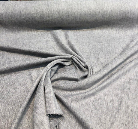 Freddie Steel Soft Chenille Upholstery Fabric - Steel Herringbone, 58" Width (1 Yard)